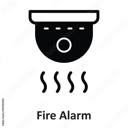 Fire Alarm Vector icon which can easily modify or edit