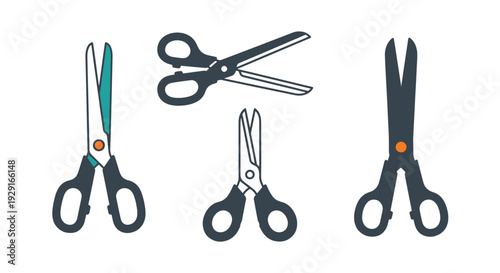 Kitchen Scissors soft tone illustration