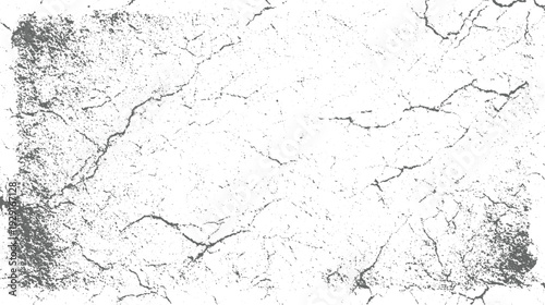 Grey cracked texture with scattered dots on white background