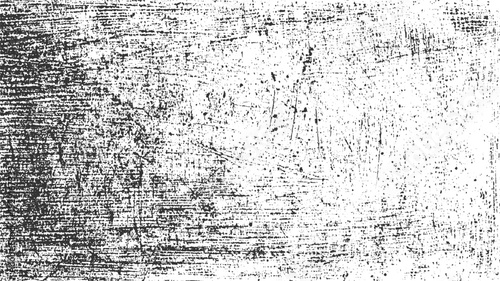 Black and white distressed grunge texture with horizontal and vertical scratches and speckles