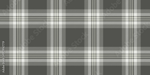 Individuality plaid texture seamless, reel fabric tartan background. Coat pattern textile check vector in grey and white colors.