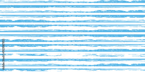 Beautiful seamless pattern with blue watercolor stripes. hand painted brush strokes, striped background. Vector illustration.