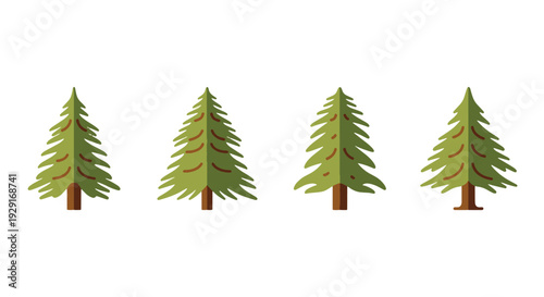 Himalayan cedar Line abstract smooth modern illustration