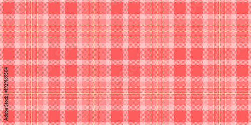 Nostalgic check tartan texture, french seamless plaid textile. Square pattern fabric background vector in red and tulip colors.