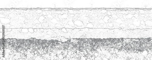 Abstract layered texture with irregular shapes and granular detail in grayscale