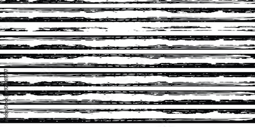 Beautiful seamless pattern with black and white watercolor stripes