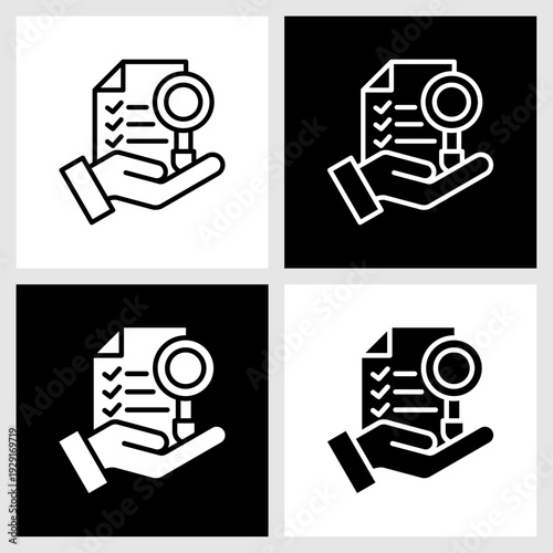 Accountability Icon with Black and White Background