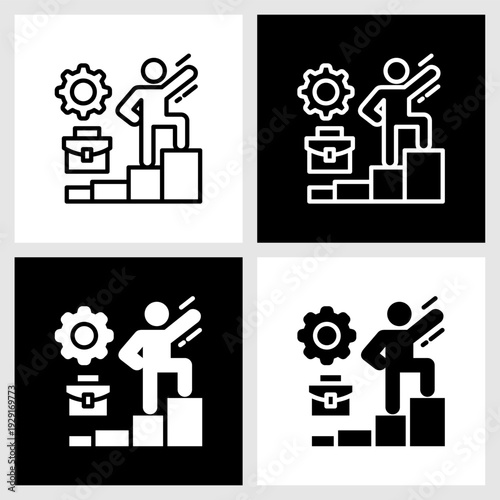 Succession Icon with Black and White Background