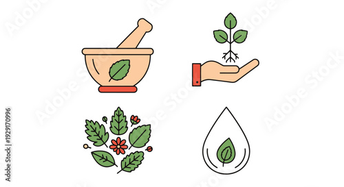 Herbal Formula Line creative soft tone