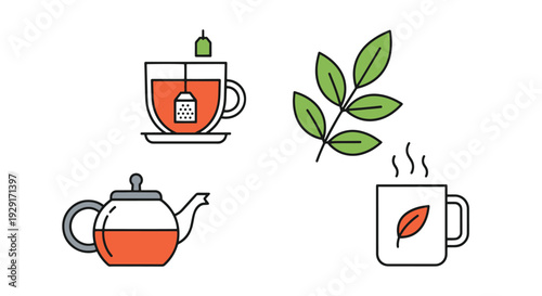 Herbal Infusion Line modern dynamic color