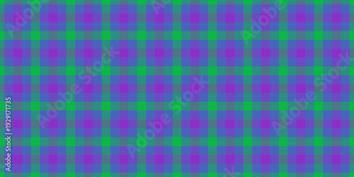 Adorable check seamless vector, teal background textile fabric. Checkered texture pattern tartan plaid in blue and green colors.