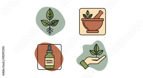 Herbal Support Line dynamic abstract color