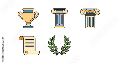 Heritage Relic Line dynamic creative tone vector