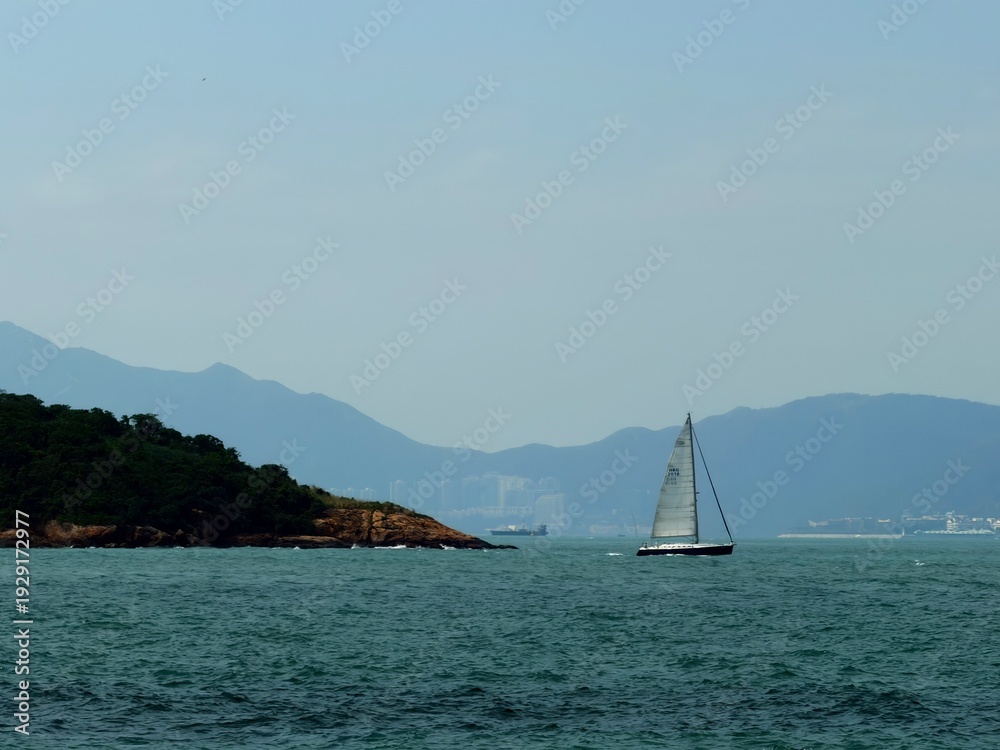 Fototapeta premium Sailboat on Calm sea