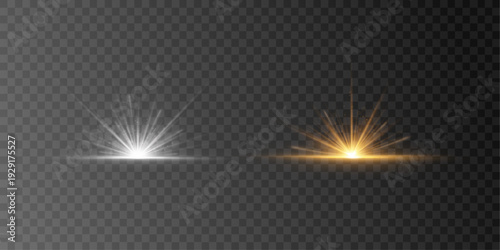 Twinkling yellow light scatters along radiant white beams. Subtle glowing gradients enhance depth and atmosphere. Perfect for dreamy or celestial designs.