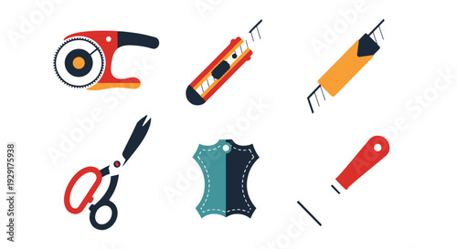 Leather Cutter Line soft dynamic tone illustration
