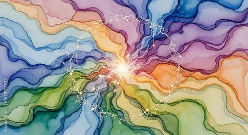 Wallpaper Mural abstract watercolor background Torontodigital.ca