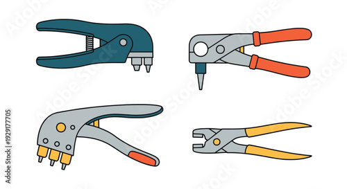 Leather Punch Line modern color mix