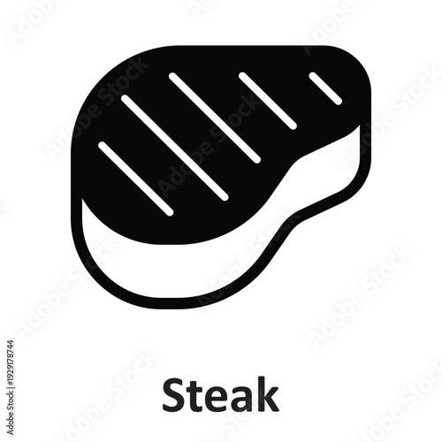 Steak Vector Icon which can easily modify or edit