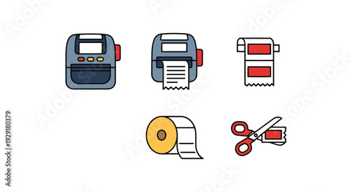 Cuadro en lienzo Label Maker Line art abstract vivid tone