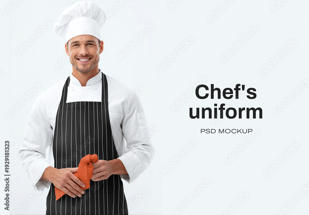 Chef Uniform Mockup Design PSD Stock Template | Adobe Stock
