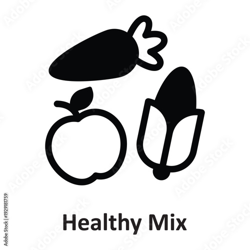 Healthy Mix Vector Icon which can easily modify or edit
