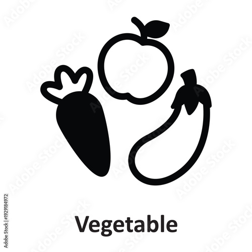 Vegetable Vector Icon which can easily modify or edit