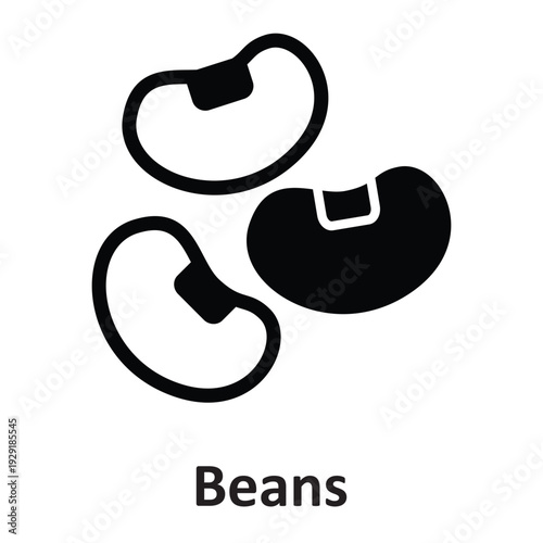 Beans Vector Icon which can easily modify or edit