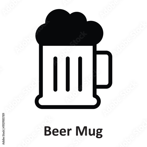 Beer Mug Vector Icon which can easily modify or edit