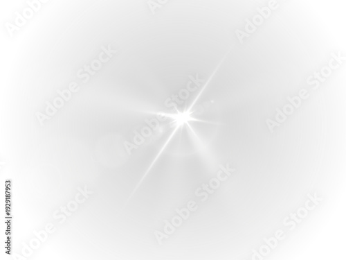 Crystal white star flare sparkles with subtle golden edges. Balanced gradients maintain luminous harmony. Ideal for festive banners or holiday promotions.