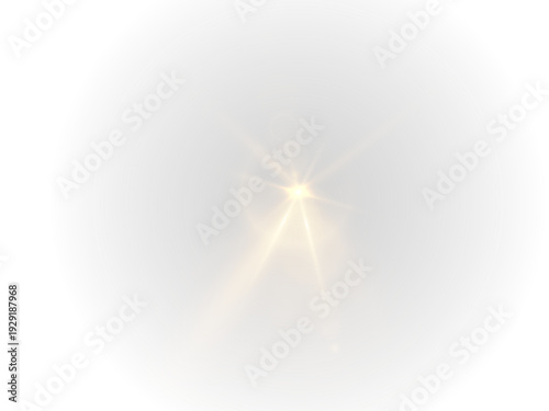 Vibrant yellow beam cuts across clean white backdrop with brilliance. Radiant streaks enhance contrast and clarity. Perfect for summer advertising or bright headers.