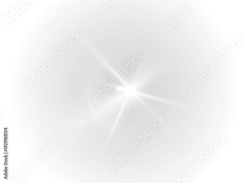 Obraz na płótnie Pure white flash blends with golden luminous gradients