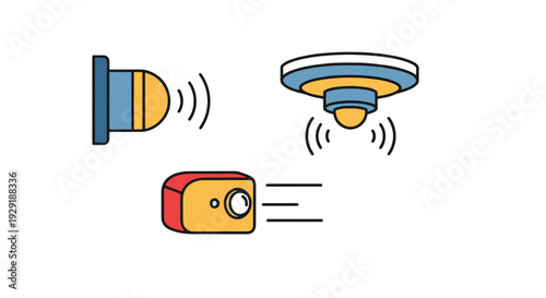 Motion Sensor Line soft dynamic tone illustration