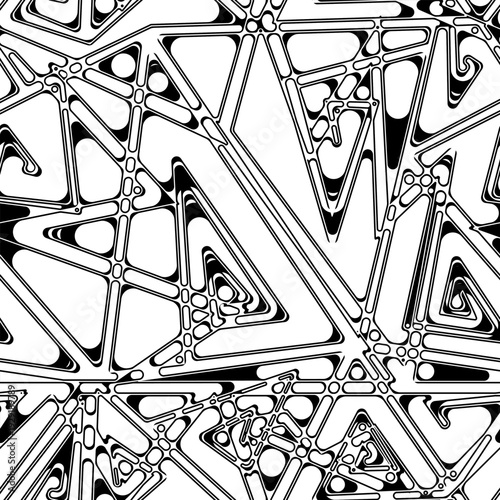 Complex Mechanical Sketch. Seamless pattern.