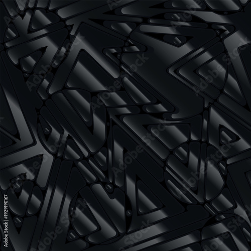 Dark Stealth Tech. Seamless pattern.