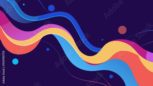 Vibrant wavy lines in modern abstract design