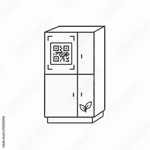A futuristic locker system with QR code access for modern convenience, symbolizing innovative storage solutions and tech integration.