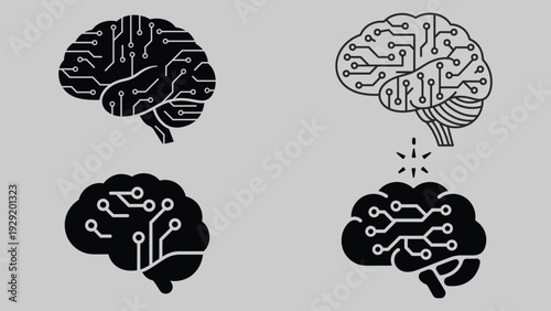 Brain development and neural network illustration