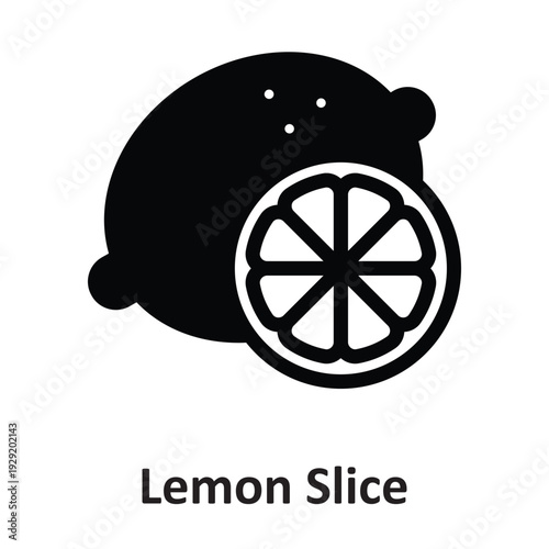 Lemon Slice Vector Icon which can easily modify or edit