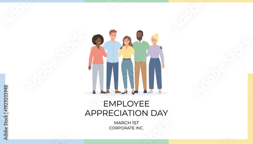 Employee appreciation day celebration with diverse team