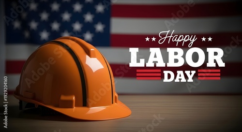 Happy labor day celebration honoring american workers and labor rights