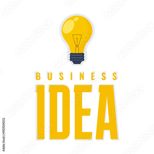 Creative Business Idea Concept with Light Bulb Icon for Startup Innovation and Entrepreneurship Success