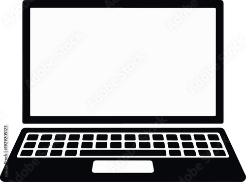 Laptop icon for shopping checkout and ecommerce