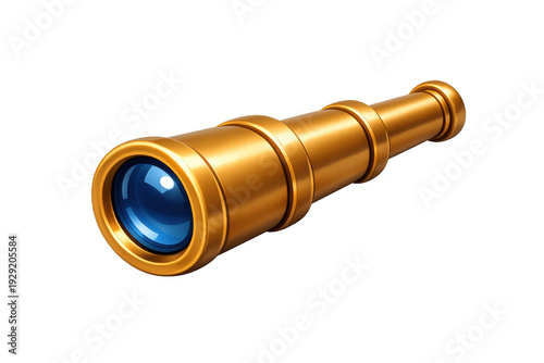 Cartoon maritime telescope illustration for nautical designs and educational materials