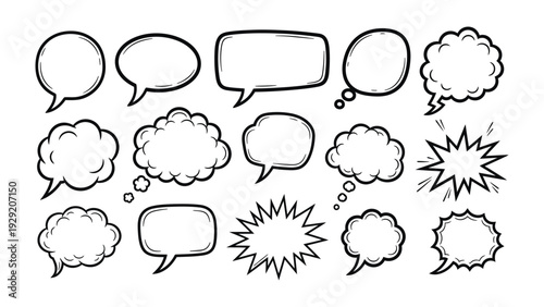 Speak Up! A Collection of thought-provoking speech bubbles and expressive thought bubbles designed to spark conversation, exchange ideas, and convey diverse messages.