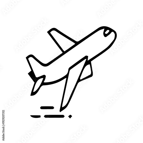Airplane taking off illustration