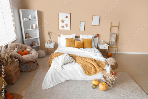 Interior of modern bedroom ...
