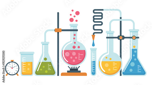 Laboratory equipment and glassware for scientific experiments and research purposes