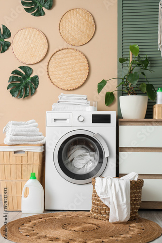 Interior of laundry room wi...