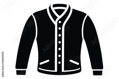 cardigan silhouette line art vector illustration